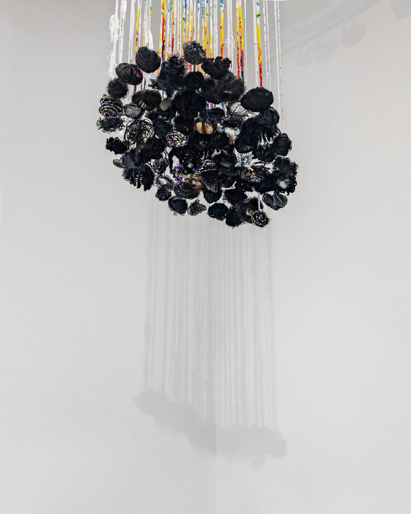 Untitled (detail), 2022. Mixed media; 216 x 40 x 40 in. Photo: Meghan Olson.