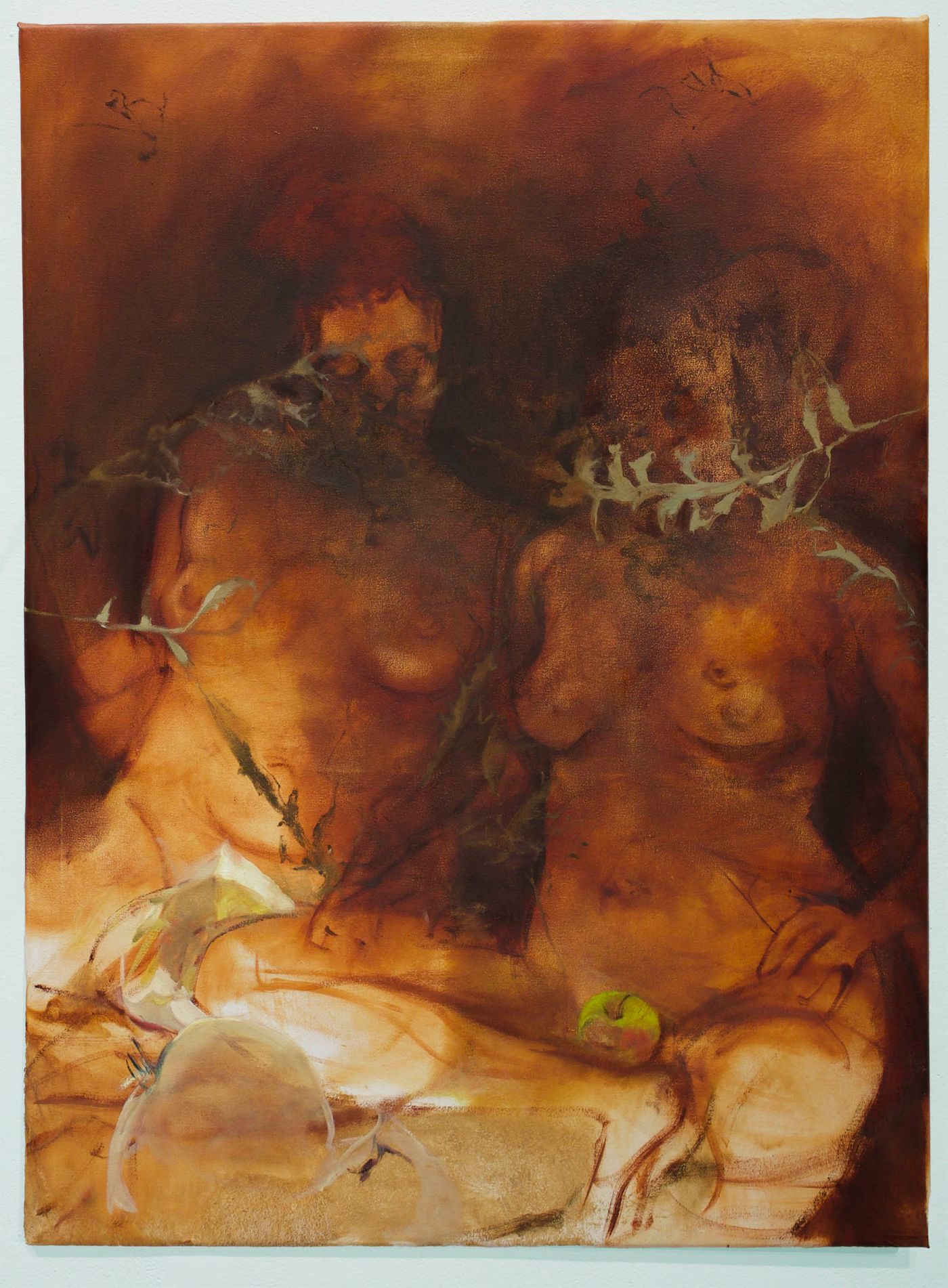 Terrestrial Twins Portal, 2022. Oil on canvas; 37 x 50 in.